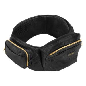 Porte-bébé Tushbaby matelassé en similicuir avec assise sur la hanche