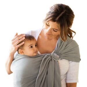 Écharpe de portage à anneaux MOBY en gaze double