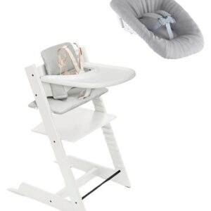 Chaise haute Stokke Tripp Trapp®², coussin, ensemble nouveau-né et plateau Stokke® Valeur 597 $
