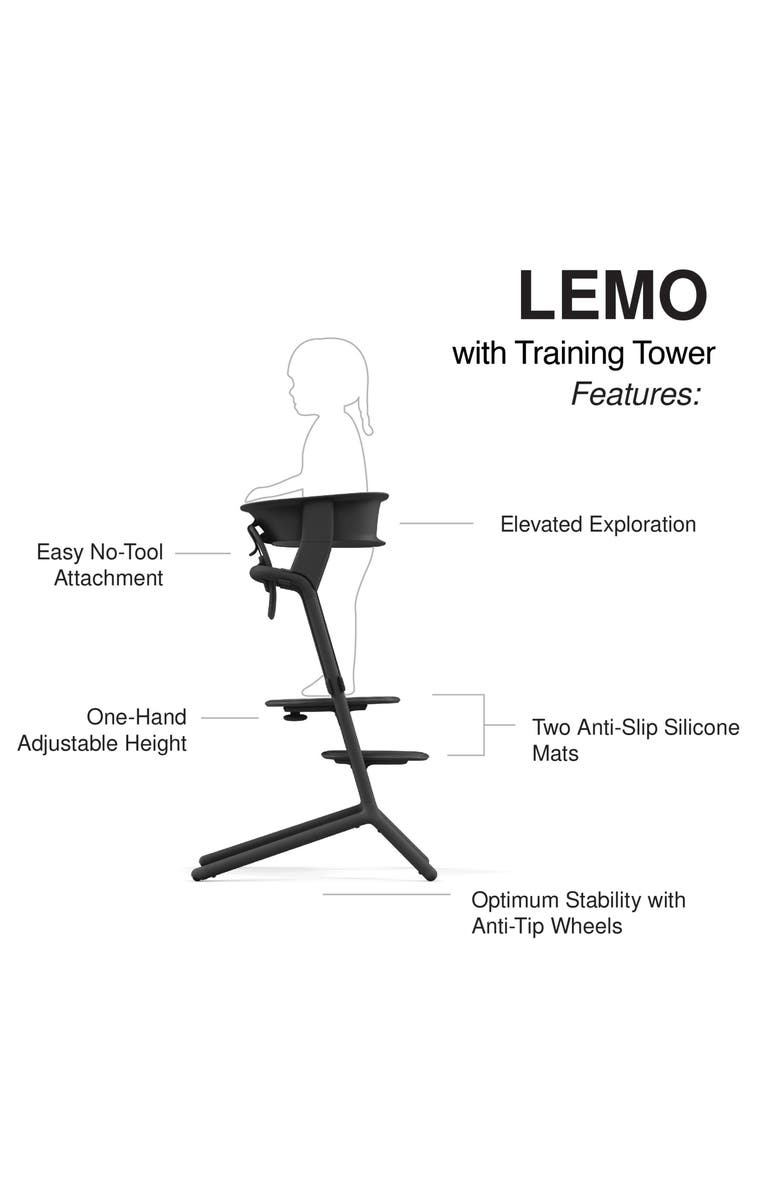 Chaise haute CYBEX LEMO 3-en-1 avec kit bébé et plateau – Image 5