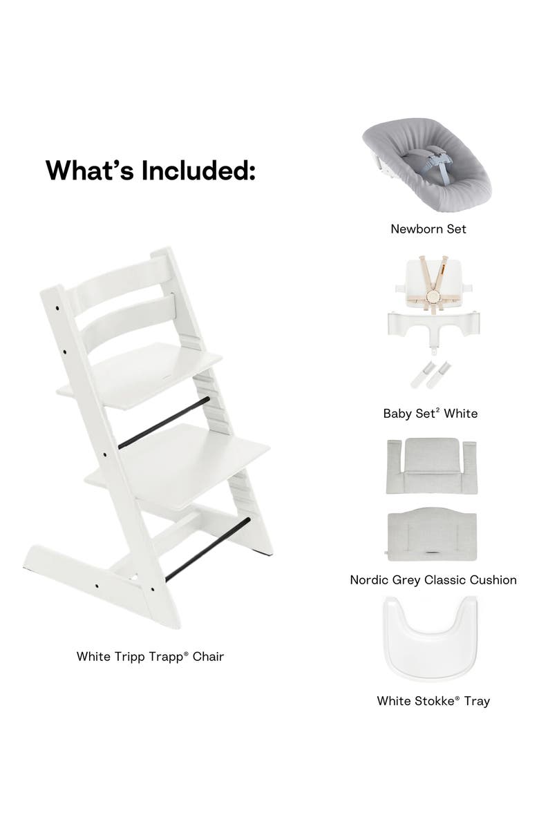 Chaise haute Stokke Tripp Trapp®², coussin, ensemble nouveau-né et plateau Stokke® Valeur 597 $ – Image 3