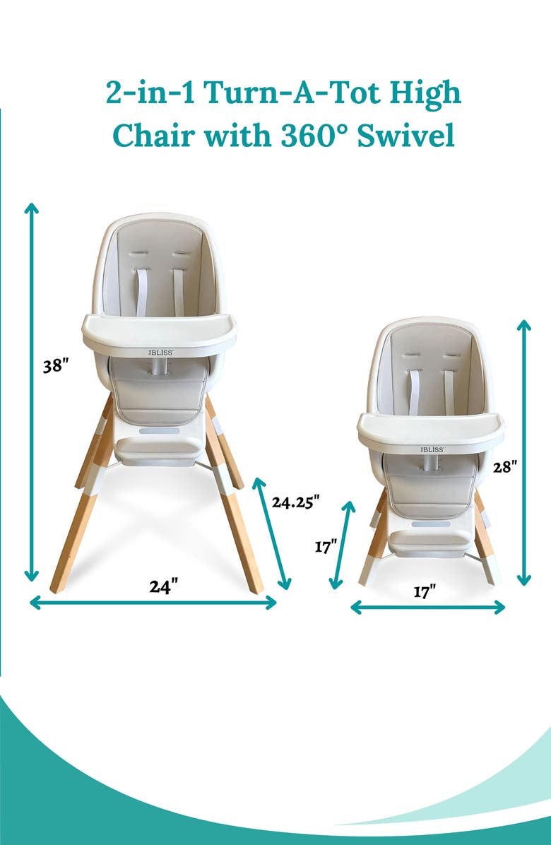 Chaise haute Little Partners TrüBliss™ 2-en-1 pivotante à 360° – Image 5