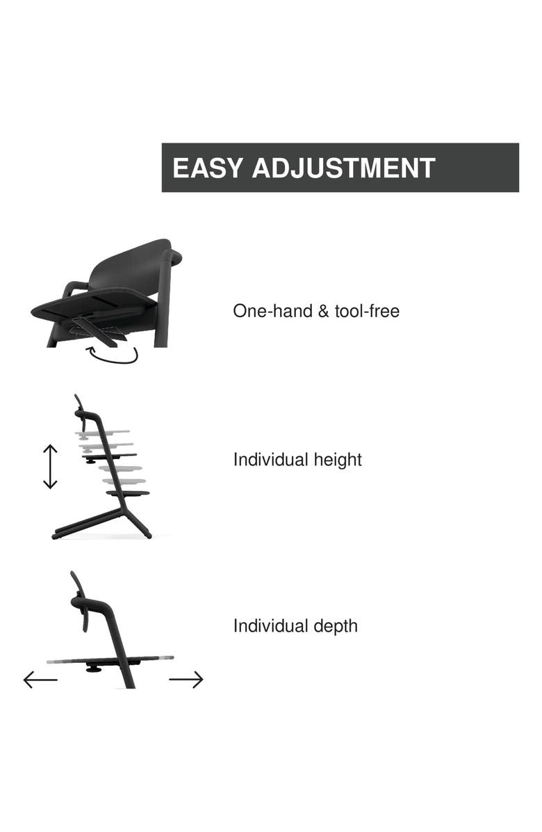 Chaise haute CYBEX LEMO 3-en-1 avec kit bébé et plateau – Image 6